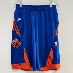 Adidas Mens NBA New York Knicks Swingman
Shorts Basketball Royal Blue Orange 2XL